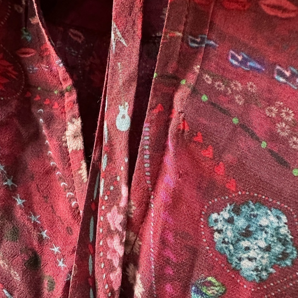 ZADIG & VOLTAIRE Psyche Remus Dress Red Floral Abstract Mini Women’s Size L - Picture 5 of 12